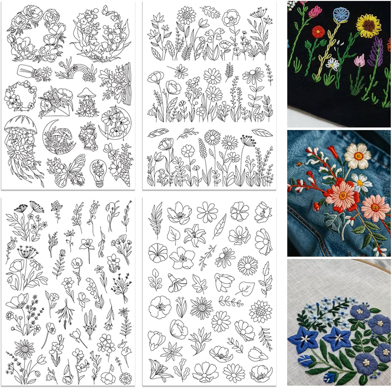 Embroidery Meaning - 4 Yaprak Suda Çözünür Nakış Desenleri